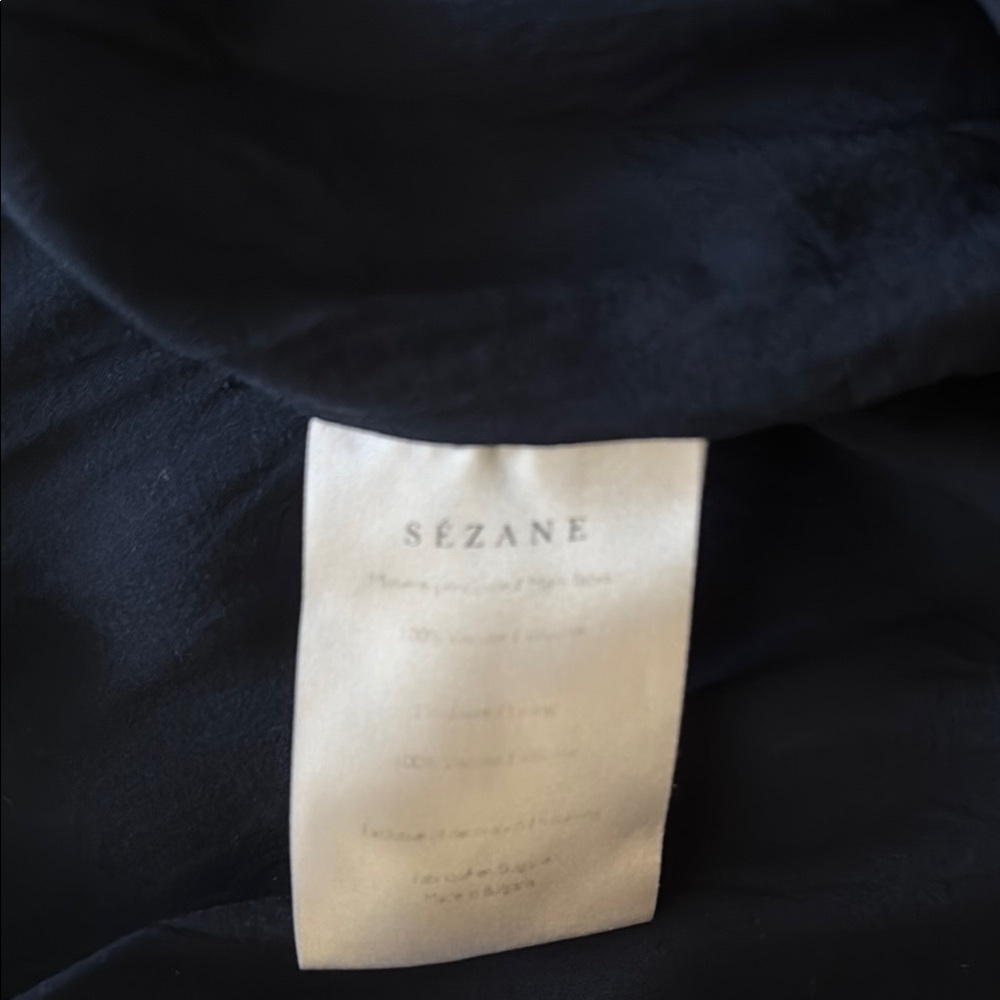 Sezane-Navy Floral Wrap Dress - Picture 7 of 9